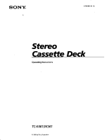 Sony TC-K461S - Owners Manual 